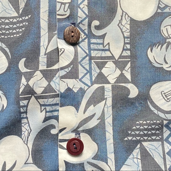 The Hawaiian Original Hilo Hattie Men's Shirt Guitar Ukelele Flowers Size XL USA - Picture 10 of 14